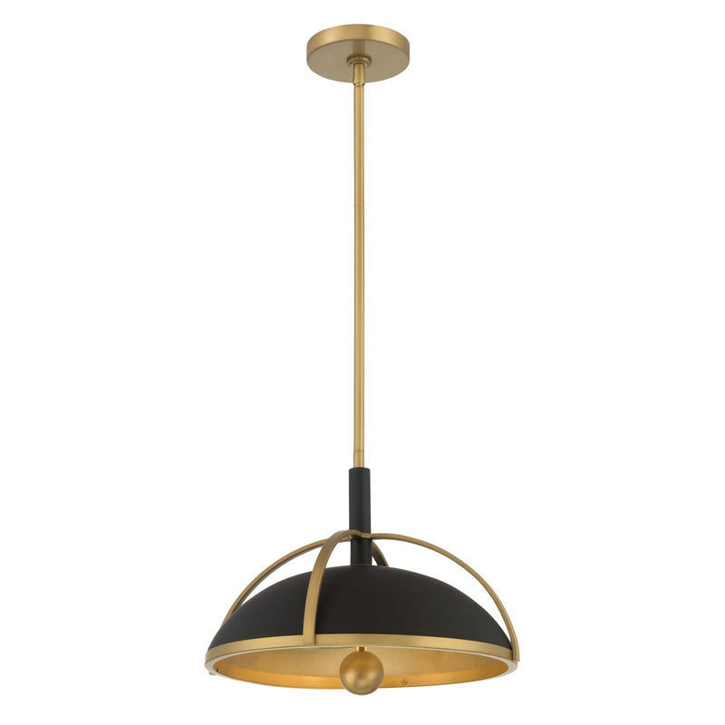Yorkshire 2-Light Pendant in Dark Matte Black