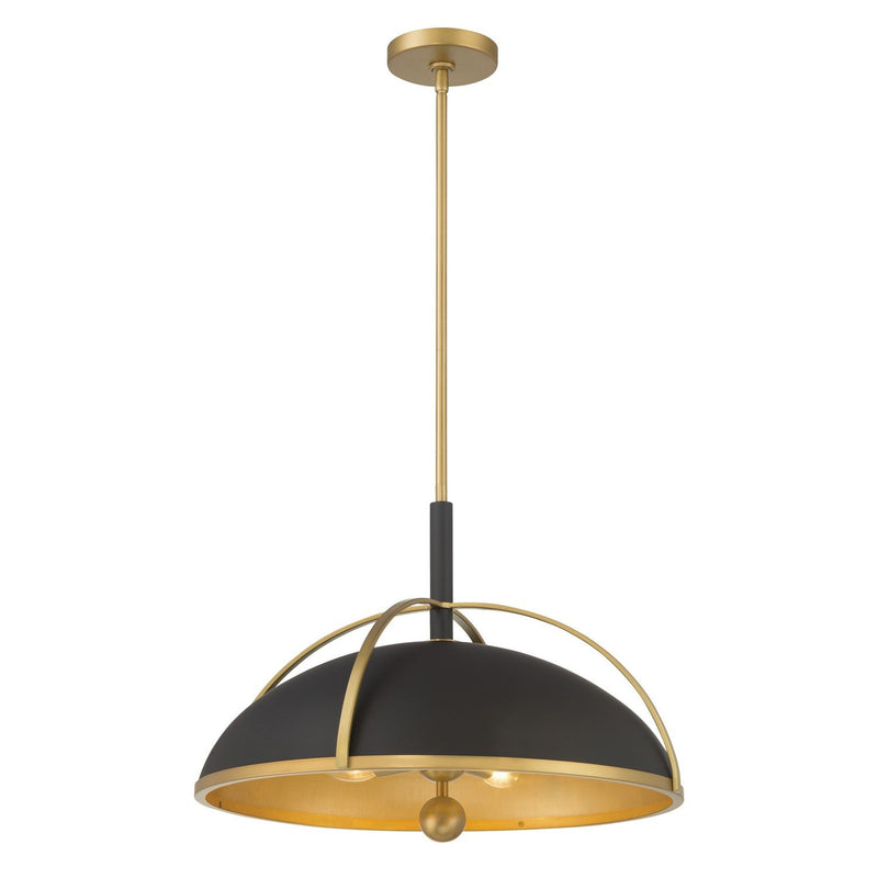 Yorkshire 4-Light Pendant in Dark Matte Black
