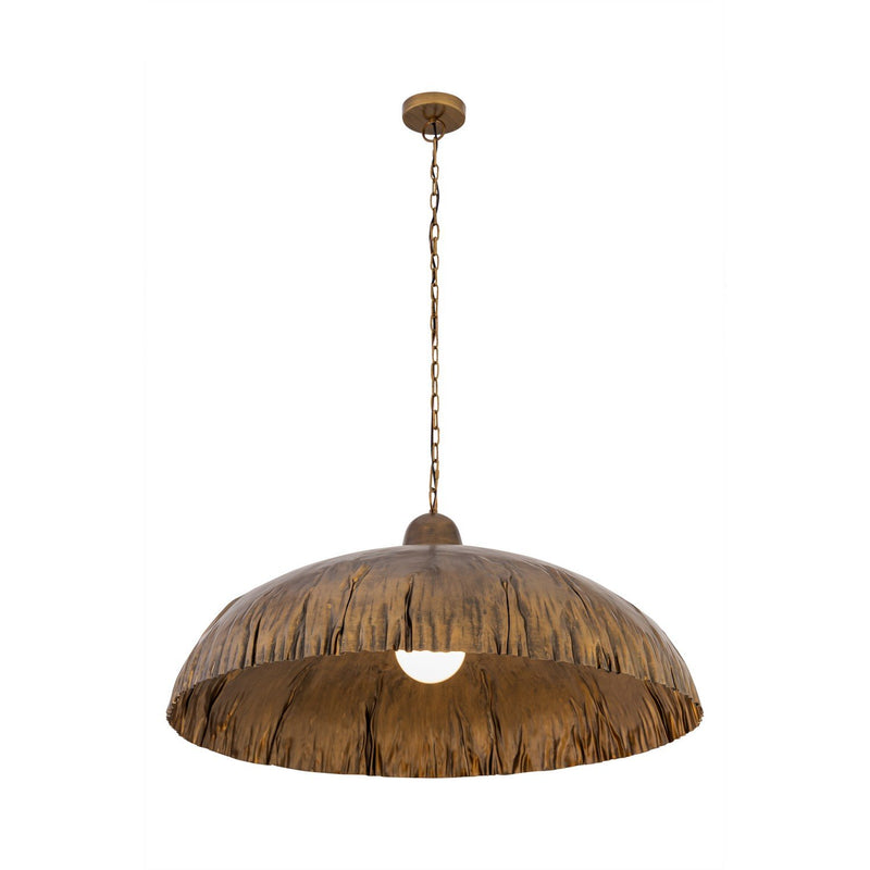 Zinnia 36" Pendant in Antique Brass