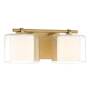 Seville 2-Light Bath Vanity Light in Legacy Brass