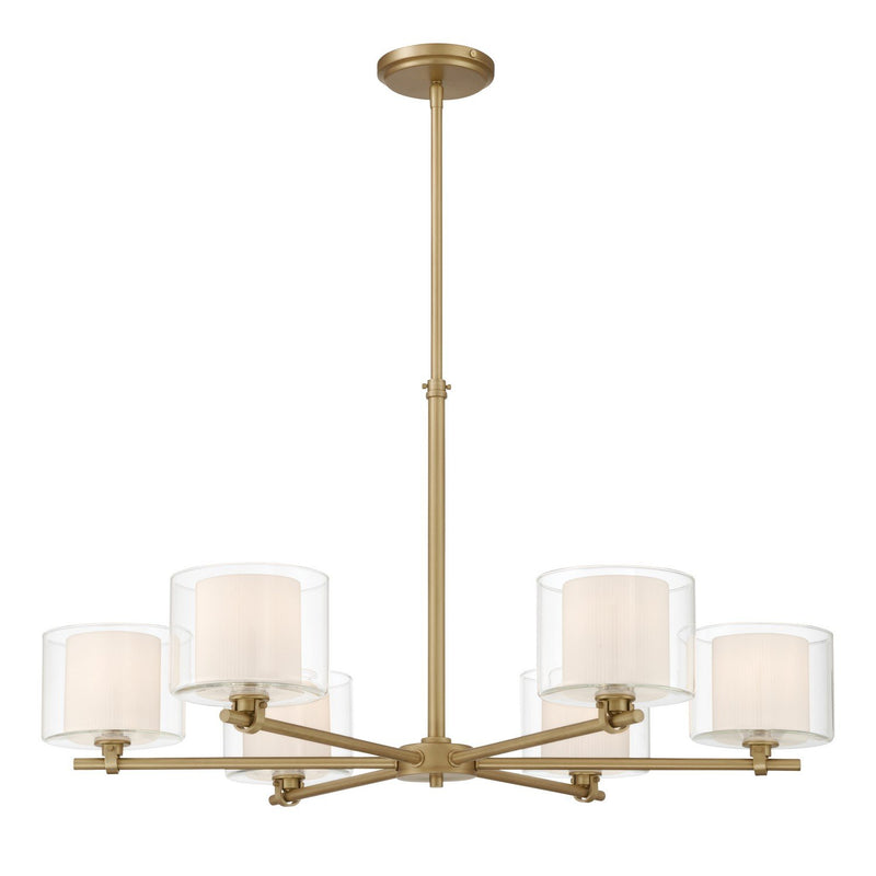 Seville 6-Light Chandelier in Legacy Brass