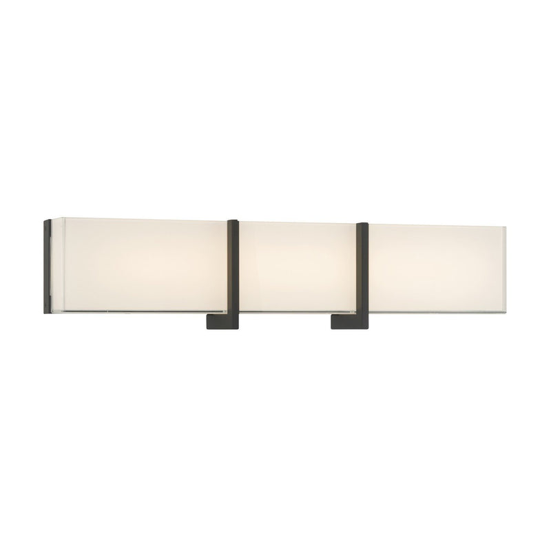 High Rise LED 24" Bath Vanity Light in Dark Matte Black