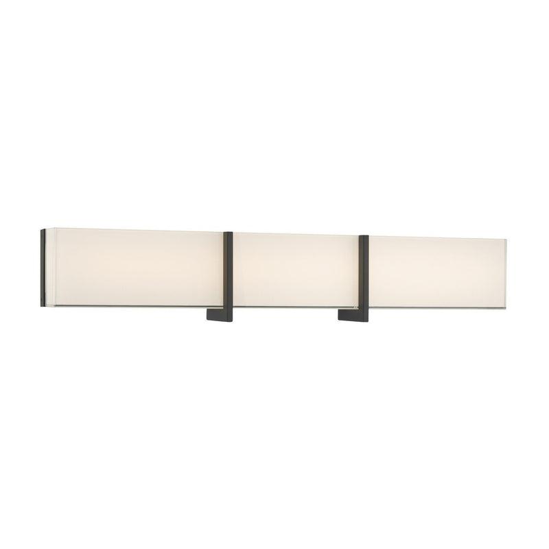 High Rise LED 30" Bath Vanity Light in Dark Matte Black