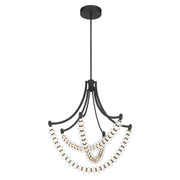 Pearl 29" LED Chandelier in Dark Matte Black