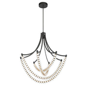 Pearl 39" LED Chandelier in Dark Matte Black