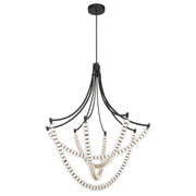 Pearl 49" LED Chandelier in Dark Matte Black