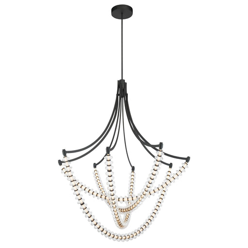 Pearl 49" LED Chandelier in Dark Matte Black