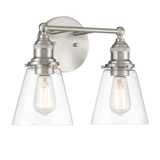 Barwell 2-Light Bath Vanity Light in Brushed Nickel