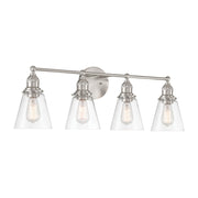 Barwell 4-Light Bath Vanity Light in Brushed Nickel
