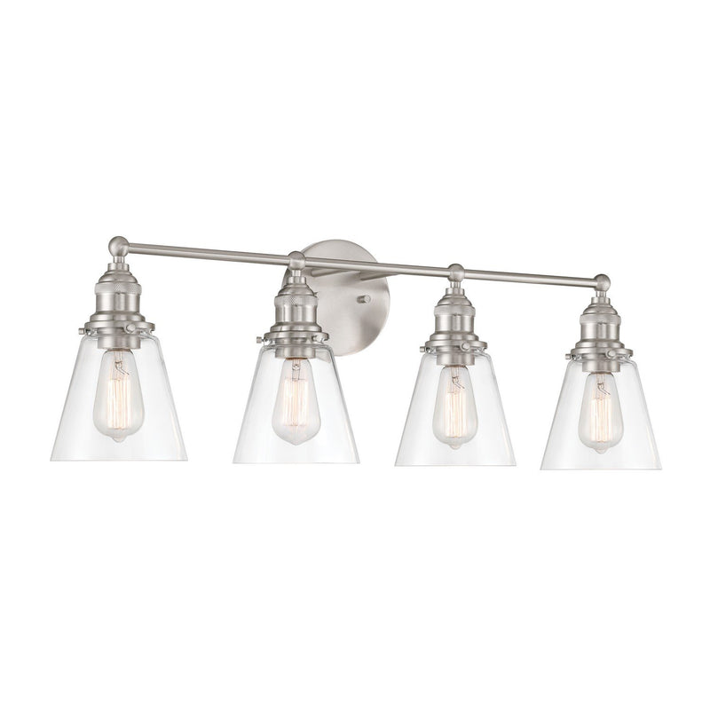 Barwell 4-Light Bath Vanity Light in Brushed Nickel
