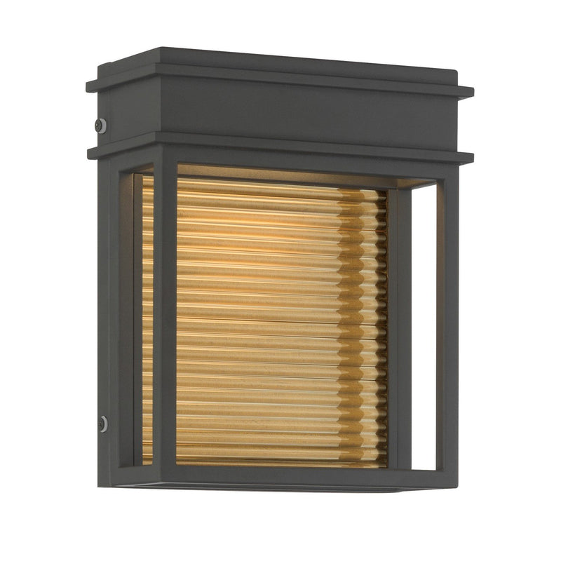 Clyne Small LED Outdoor Wall Sconce in Sand Coal Black