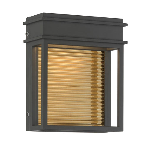 Clyne Small LED Outdoor Wall Sconce in Sand Coal Black