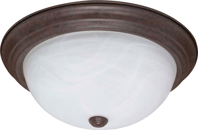 15.25" 3-Light Flush Mount in Old Bronze