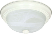 15.25" 3-Light Flush Mount in Textured White