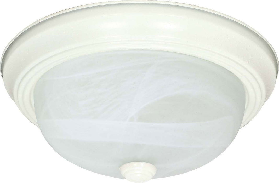 3-Light 15" Flush Fixture in Textured White