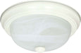 3-Light 15" Flush Fixture in Textured White