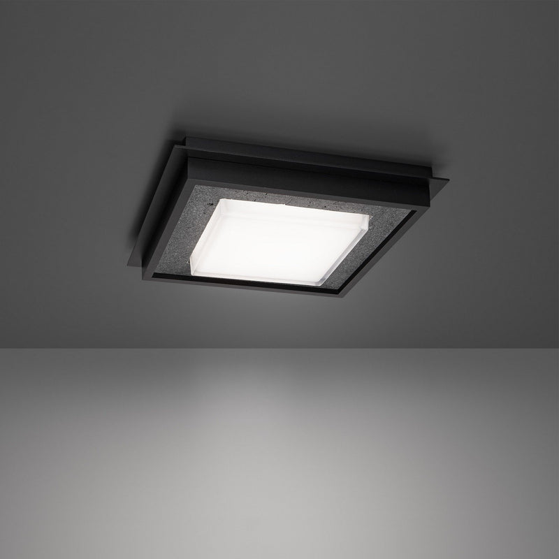 Grandstand Flush Mount in Basalt Stone/black