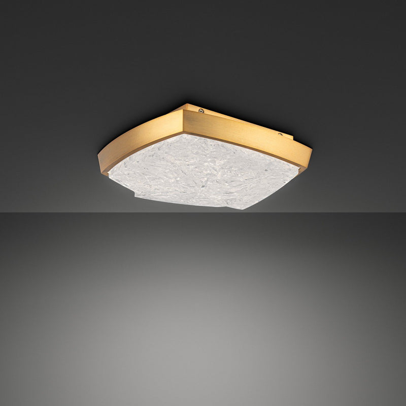 Kenji Flush Mount in Aged Brass