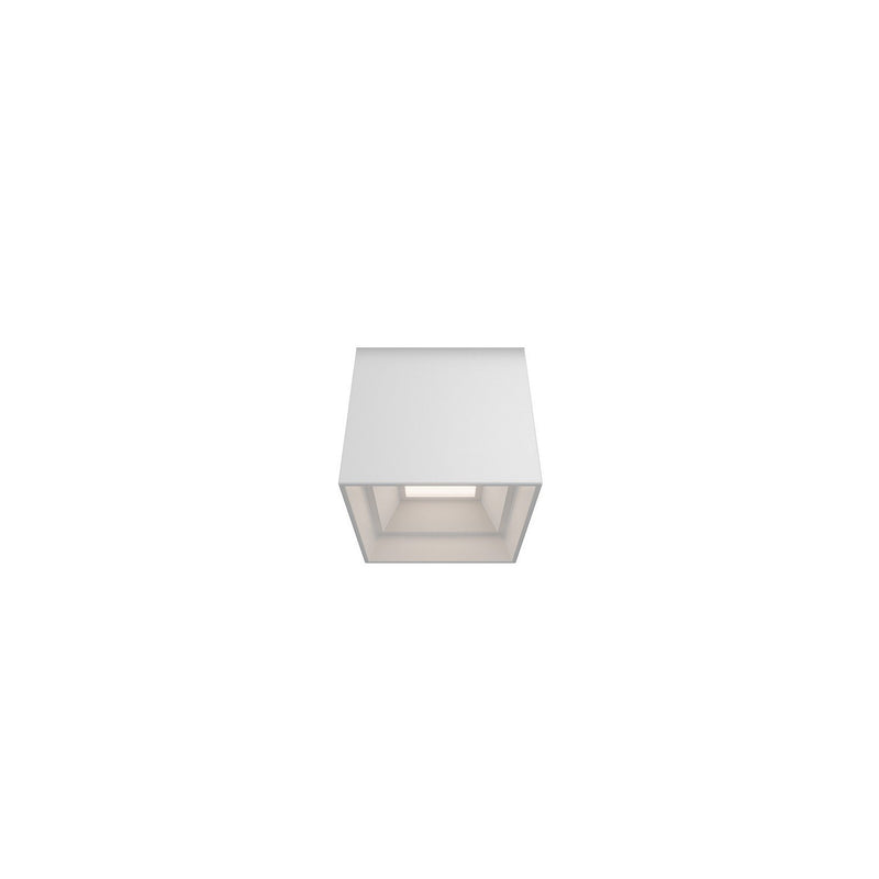 Squat Small Outdoor Flush Mount in White