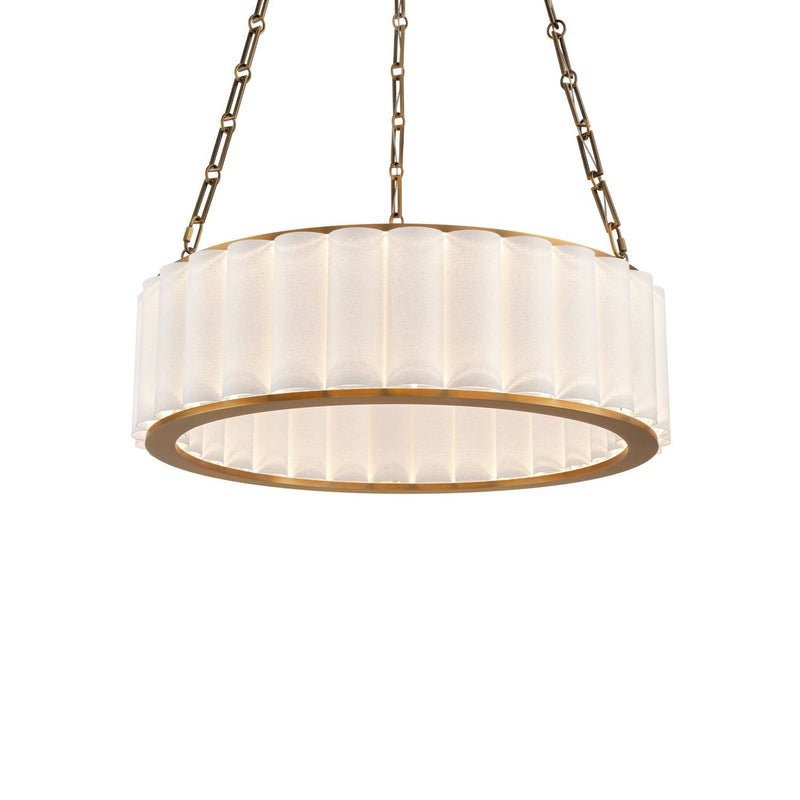 Poplin 2-Light Pendant in Aged Brass