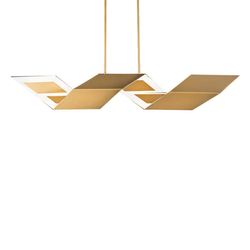 Lyris 8-Light Linear Pendant in Aged Brass