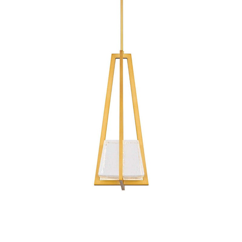 Karie Mini Pendant in Aged Brass