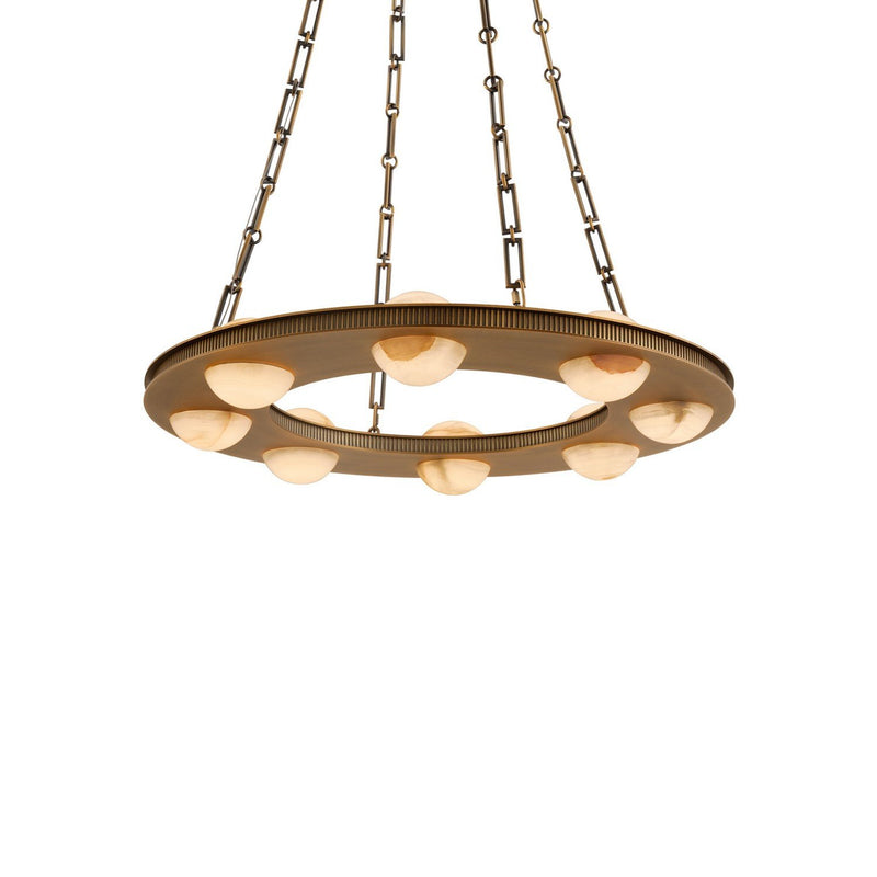 Lorelei 8-Light Pendant in Aged Brass