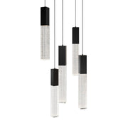 Cinema 5-Light Round Pendant in Black