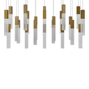 Cinema 23-Light Linear Pendant in Aged Brass