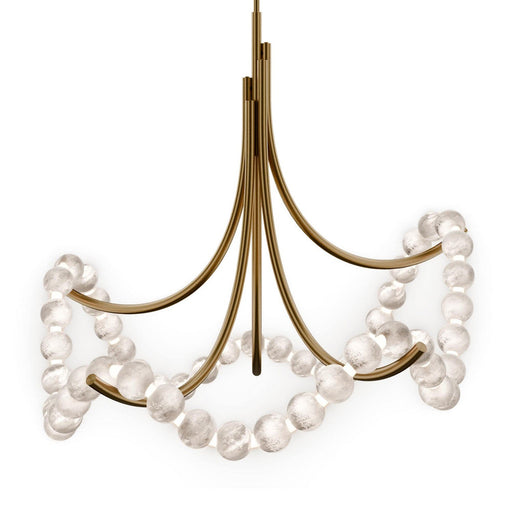 Parel 49-Light Chandelier in Aged Brass