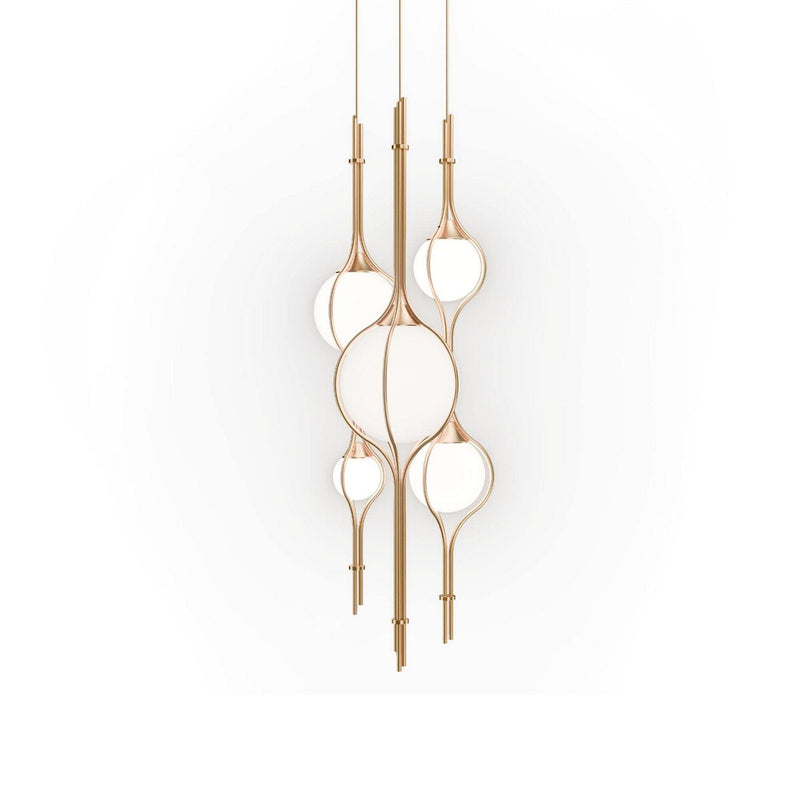 Skyla 5-Light Pendant in Vintage Brass
