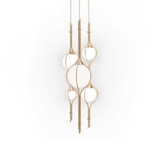 Skyla 5-Light Pendant in Vintage Brass