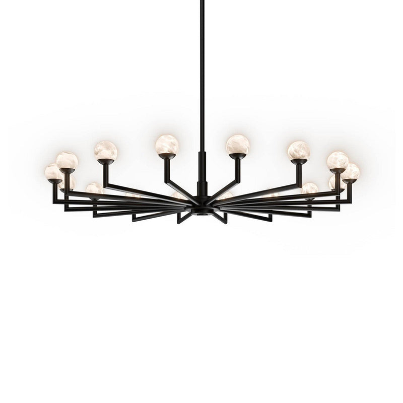 Glammis 16-Light Chandelier in Black