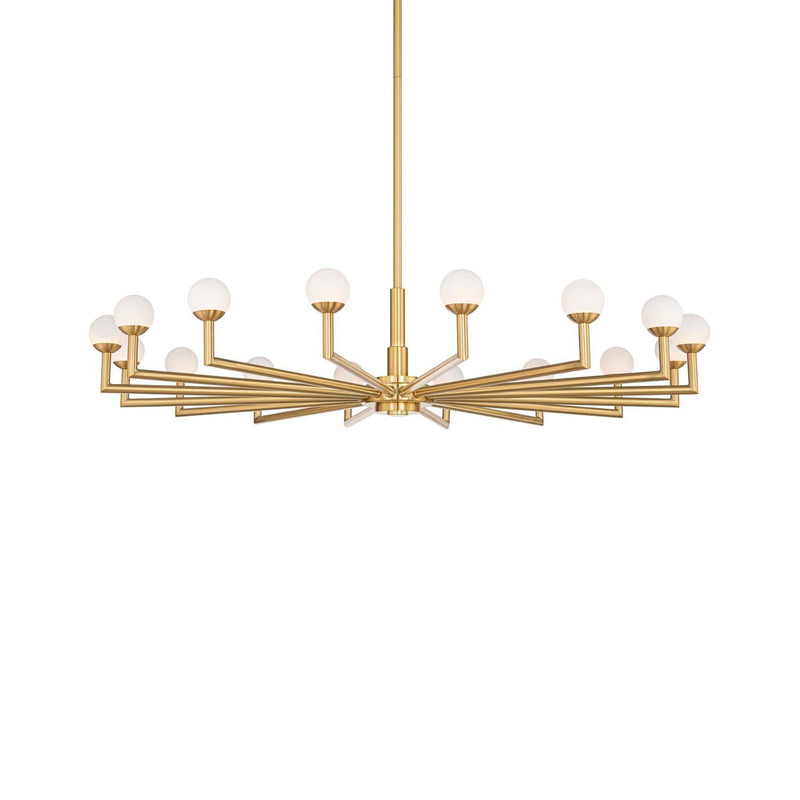 Glammis 16-Light Chandelier in Vintage Brass