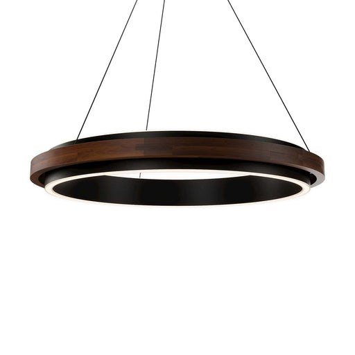 Delaney 2-Light Chandelier in Black/dark Walnut