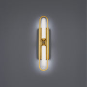 Whitt 2-Light Wall Sconce in Aged Brass