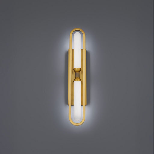 Whitt 2-Light Wall Sconce in Aged Brass