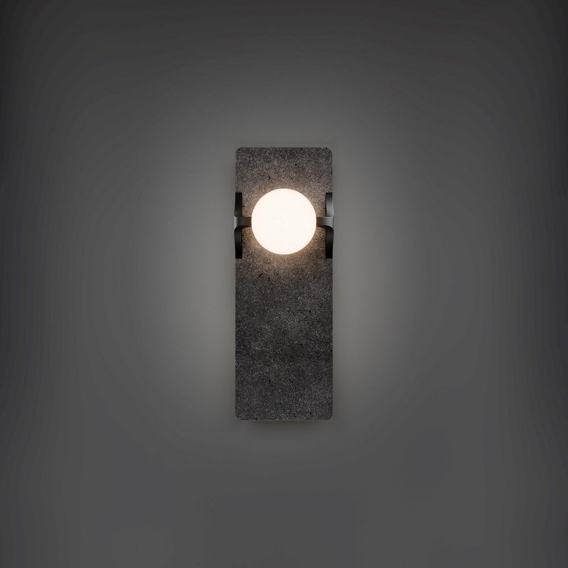 Okemo Wall Sconce in Basalt Stone/black