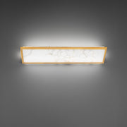 Lena 4-Light 28" Bath Vanity Light in Aged Brass