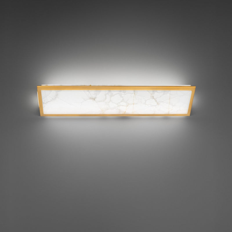 Lena 4-Light 28" Bath Vanity Light in Aged Brass