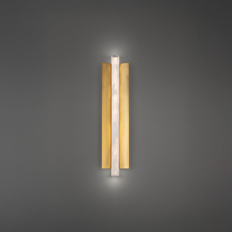 Rapper 18" Wall Sconce in Aged Brass