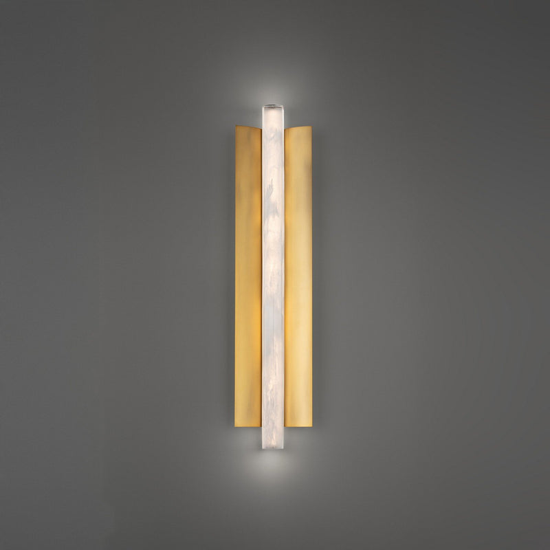 Rapper 24" Wall Sconce in Aged Brass