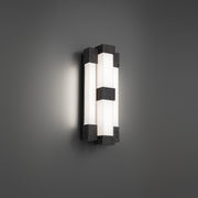 Conan 4-Light Small Wall Sconce in Basalt Stone/black