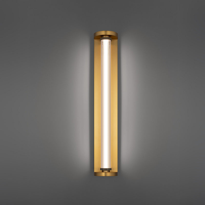 Iconix 28" Bath Sconce in Aged Brass