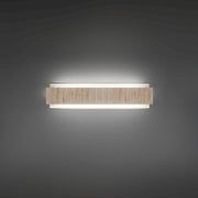 Magnate 2-Light 19" Bath Sconce in Beige Travertine/aged Brass