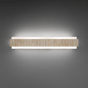 Magnate 2-Light 27" Bath Sconce in Beige Travertine/aged Brass