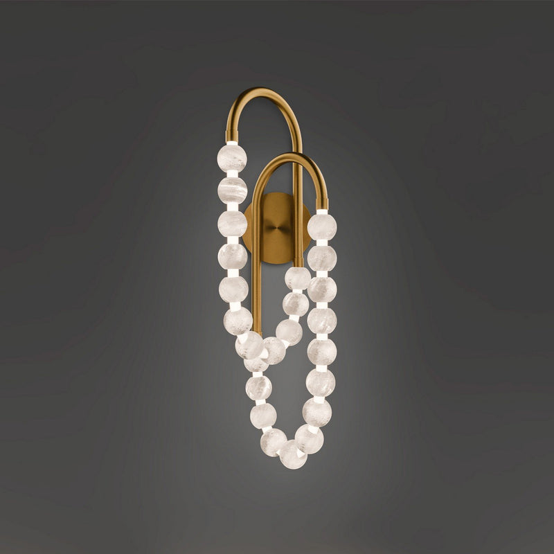 Parel 24-Light Wall Sconce in Aged Brass