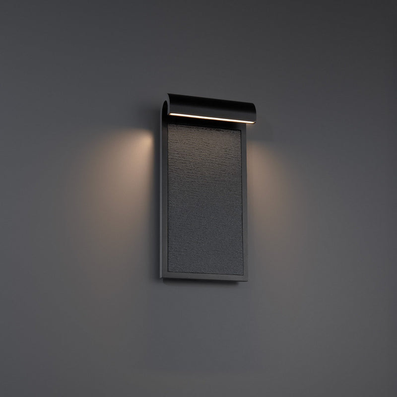 Takonic Outdoor Wall Sconce in Granite Stone/black