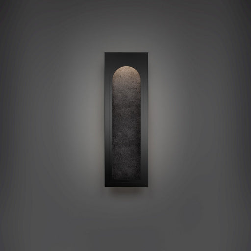 Cadey 19" Outdoor Wall Sconce in Basalt Stone/black