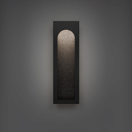 Cadey 24" Outdoor Wall Sconce in Basalt Stone/black